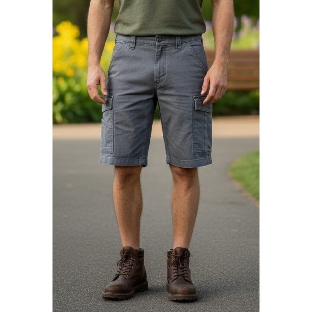 Carhartt Rugged Flex Canvas Cargo Work Shorts Men's Size 31 Relaxed Fit Gray NWT